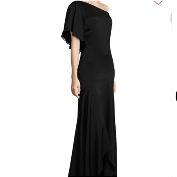 Shoshanna One Shoulder Hi Low Gown. - Picture 1 of 9